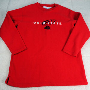 NCAA Ohio State Red Fleece L/S Shirt Small